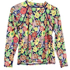 Miraclesuit Women Long Sleeve Swim Top Rash Guard Sun Protection S-M No size tag